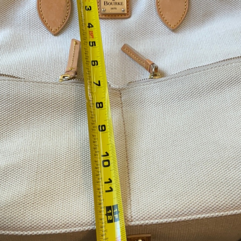 Awesome Dooney & Bourke canvas type fabric bag, beige - Picture 10 of 13